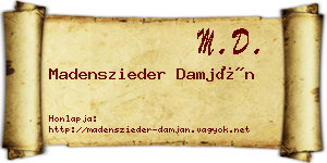 Madenszieder Damján névjegykártya